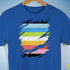 Queer Pride Flag Ripped Reveal Premium Unisex T-Shirt